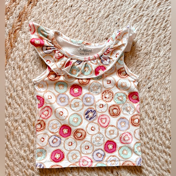 Small Shop Handmade Donut Ruffle Tank - Picture 1 of 6